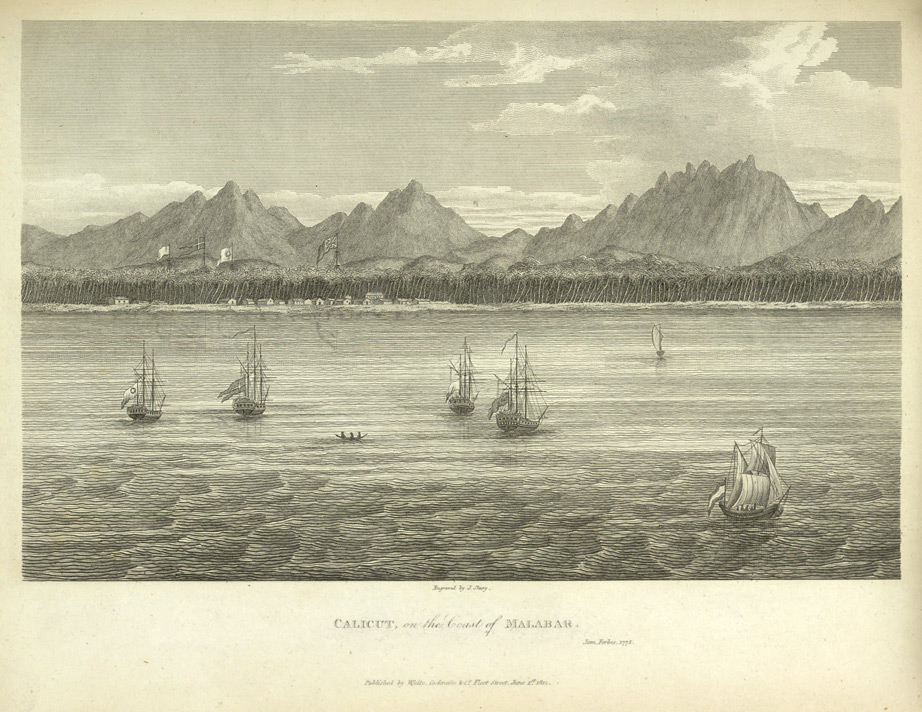 Calicut, on the coast of Malabar, 1813, James Forbes/Wikimedia Commons