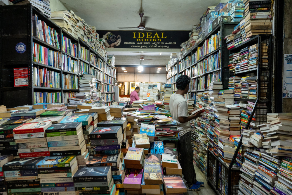 Ideal Books, one of the oldest functioning bookstalls in Kozhikode city.