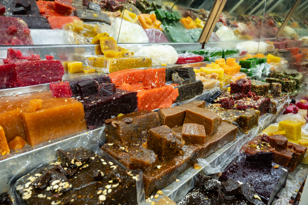 A variety of halwa on display.