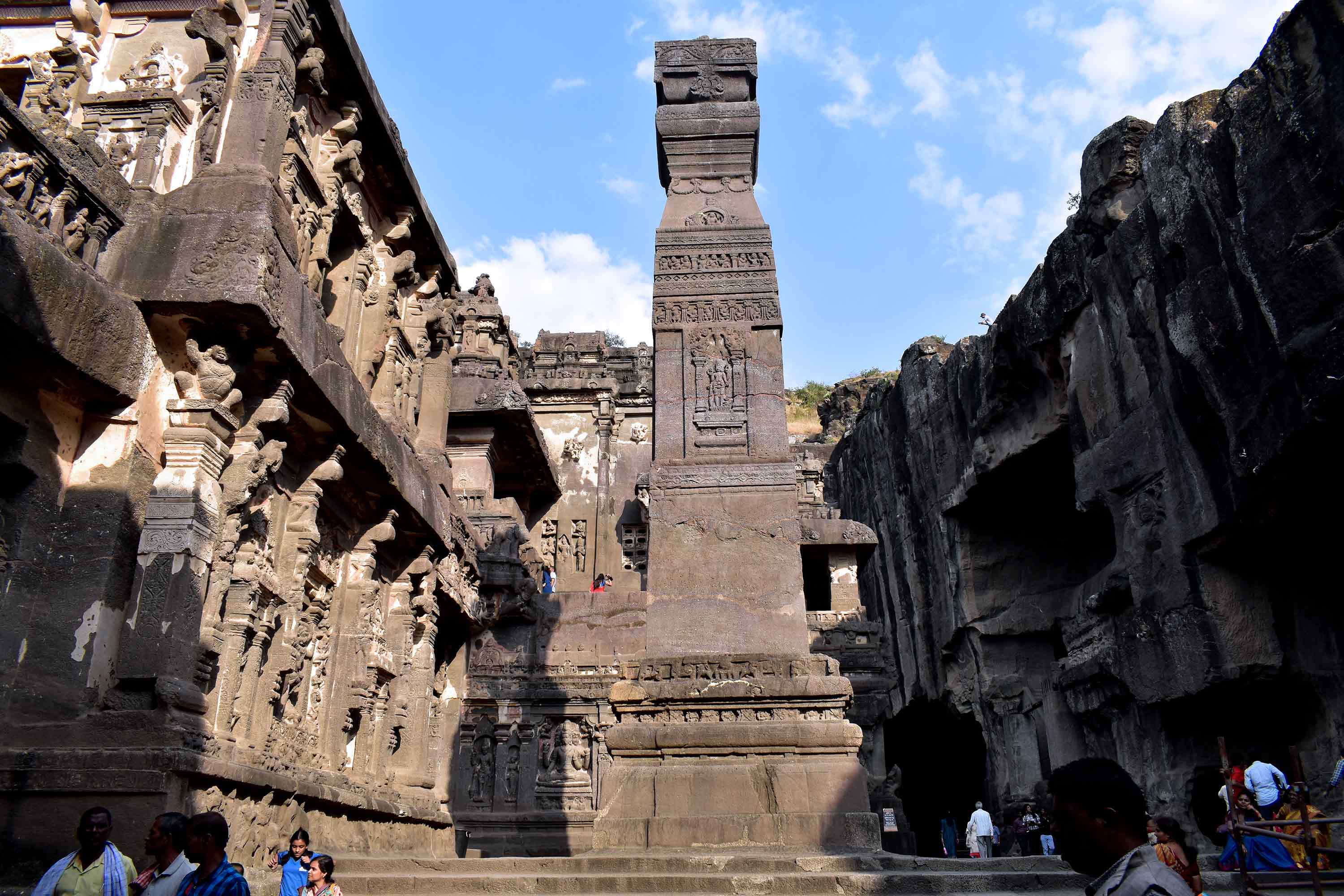 Kailash Temple Ellora Architectural Elements And Shiva Sculptures