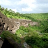 View of the caves from the northern side of the complex